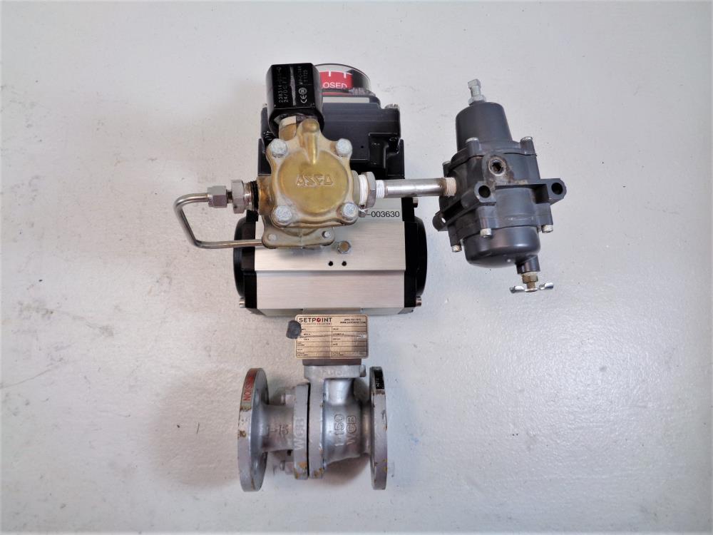 Kitz 1" 150# WCB 2-Piece Ball Valve, Fig# 150SCTDZM-FS w/ Rotork Actuator